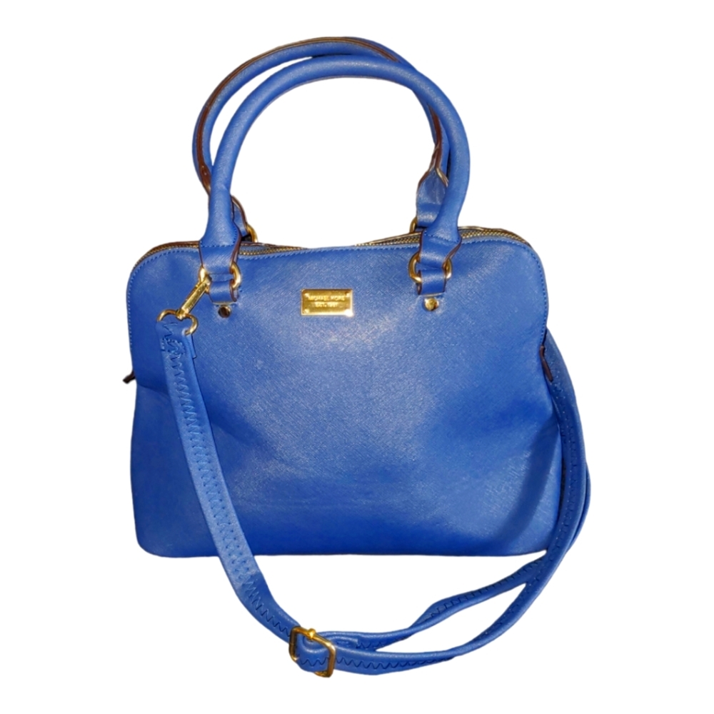 Michael Kors Blue Purse with adjustable shoulder strap